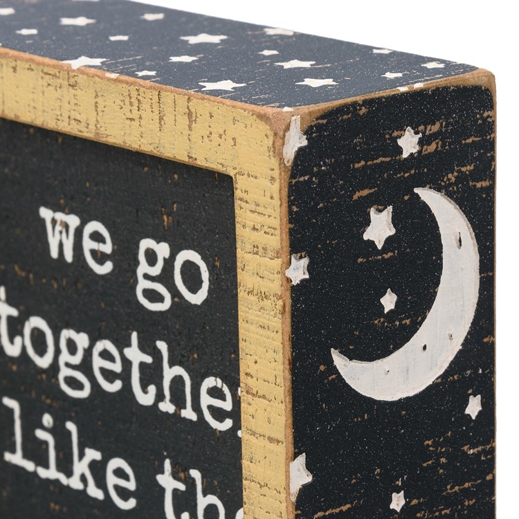 Like The Moon & The Stars Inset Box Sign - Wood