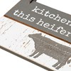 Slat Ornament - Kitchen Closed This Heifer's Had I - 5.50" x 3" x 0.25" - Wood, Wire