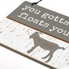 Slat Ornament - You Gotta Do What Floats Your Goat - 5" x 3" x 0.25" - Wood, Wire