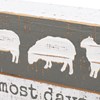 Most Days I Don't Give A Sheep Slat Box Sign - Wood