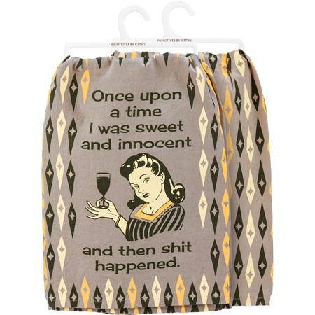 Kitchen Towel - Once I Was Sweet And Innocent - 28" x 28" - Cotton