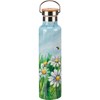 Daisies Insulated Bottle - Stainless Steel, Bamboo