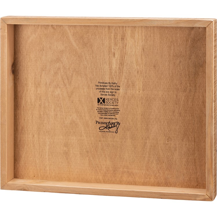 Box Sign - Bee Hives - 17" x 14" x 1.75" - Wood