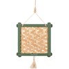 Love Grows Here Ornament - Wood, Rattan, Fabric