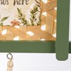 Love Grows Here Ornament - Wood, Rattan, Fabric