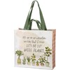 Market Tote - Let's Go Buy More Plants - 15.50" x 15.25" x 6" - Post-Consumer Material, Nylon