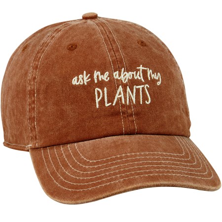 Ask Me About My Plants Baseball Cap - Cotton, Metal