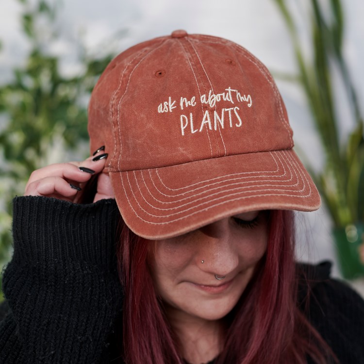 Ask Me About My Plants Baseball Cap - Cotton, Metal
