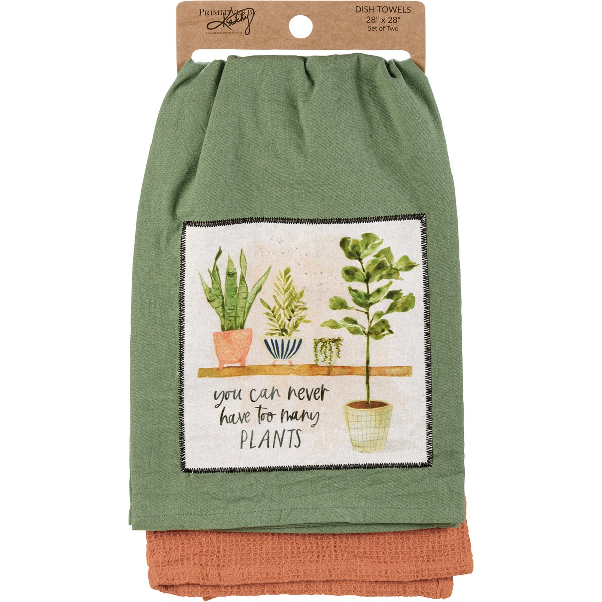 Can Never Have Too Many Plants Kitchen Towel Set - Cotton