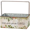 Bin Set - Bloom Where You Are Planted - 9.75" x 4.25" x 6.25"; 8.50" x 3.75" x 5.25" - Metal, Paper