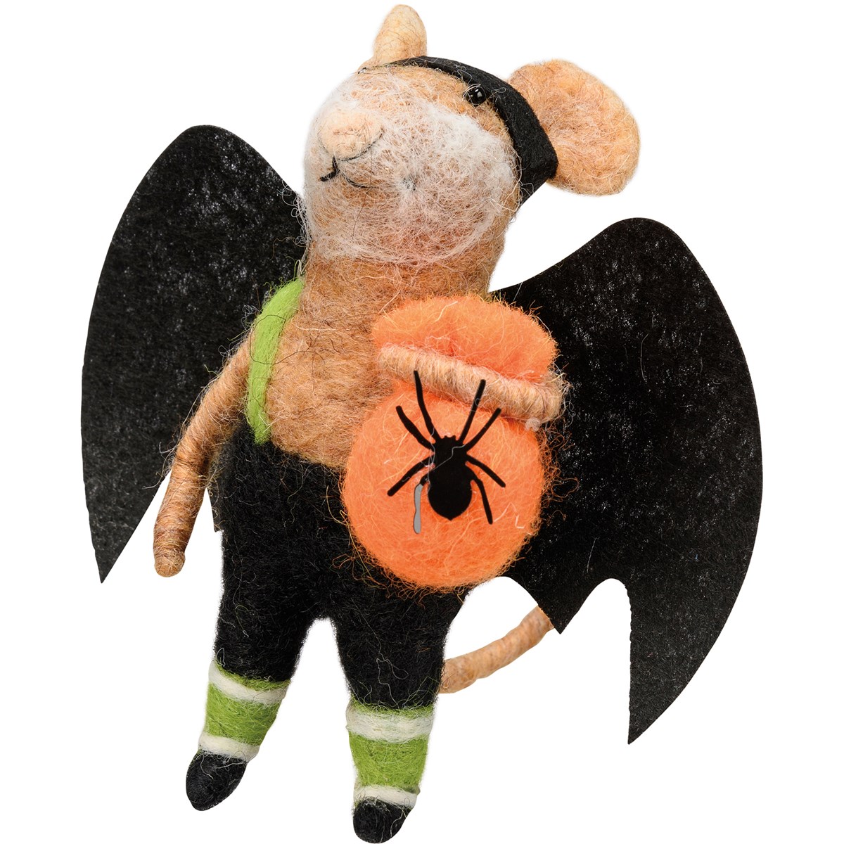 Bat Mouse Critter - Wool, Polyester, Plastic