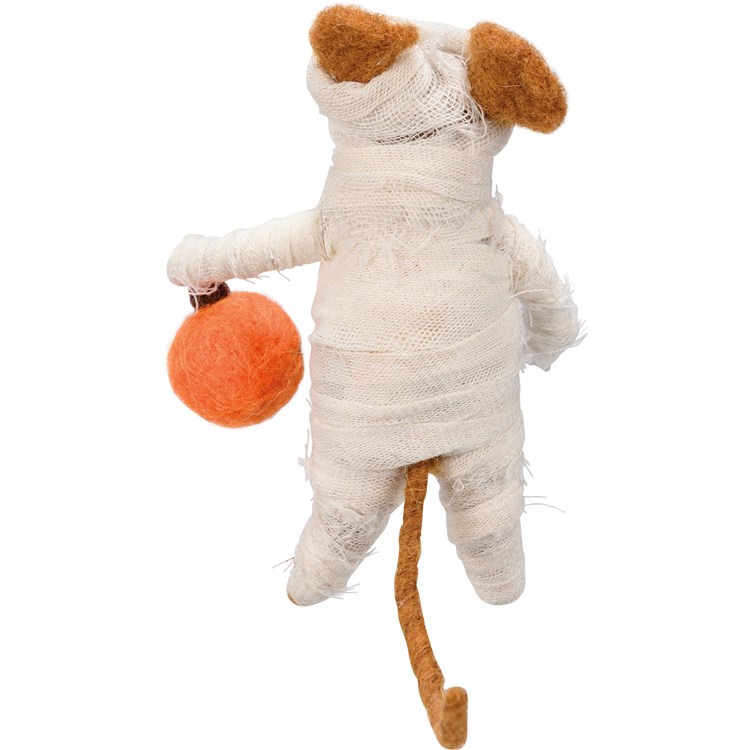 Mummy Mouse Critter - Wool, Polyester, Plastic