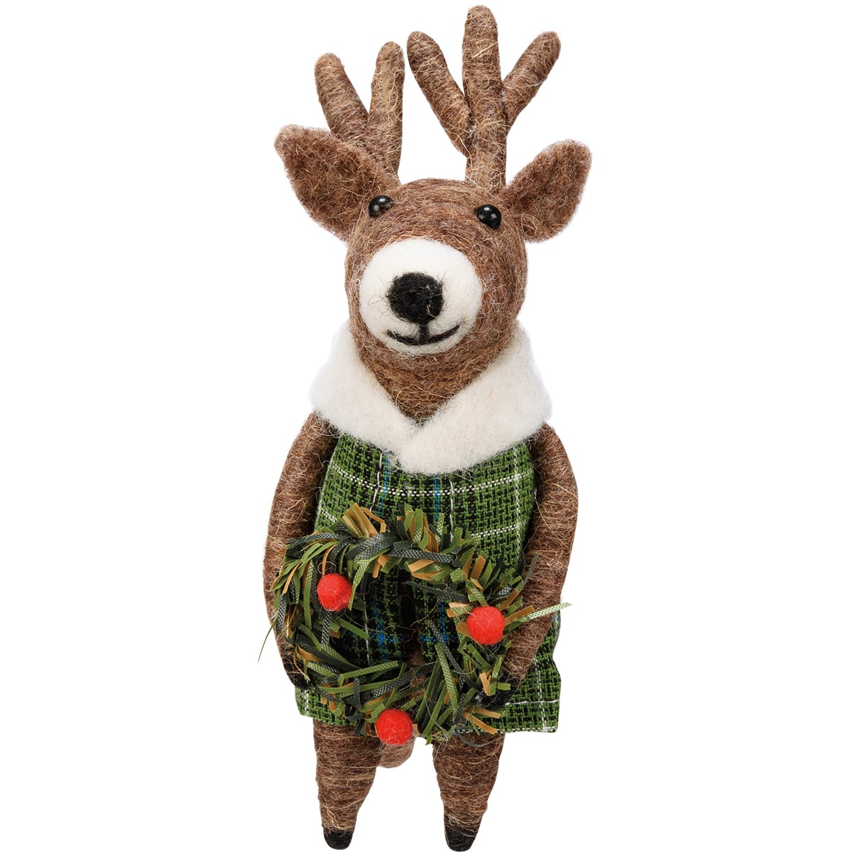 Christmas Deer Critter Set - Wool, Polyester, Plastic