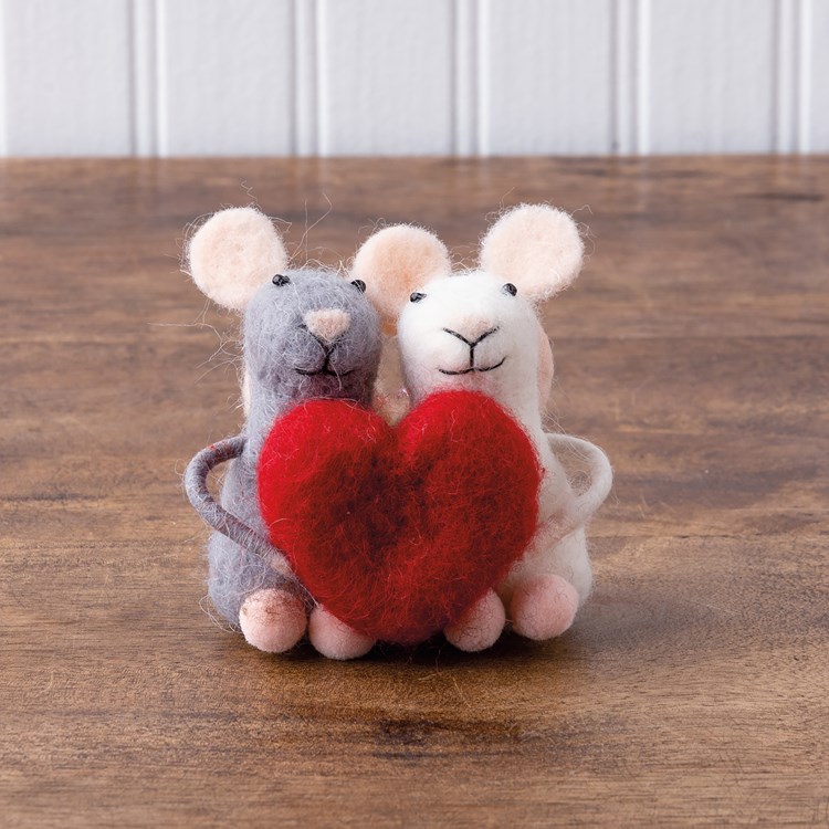 Mouse Couple Critter - Felt, Polyester Plastic