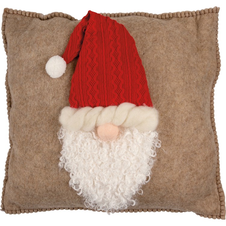 Santa Felt Pillow - Felt, Yarn
