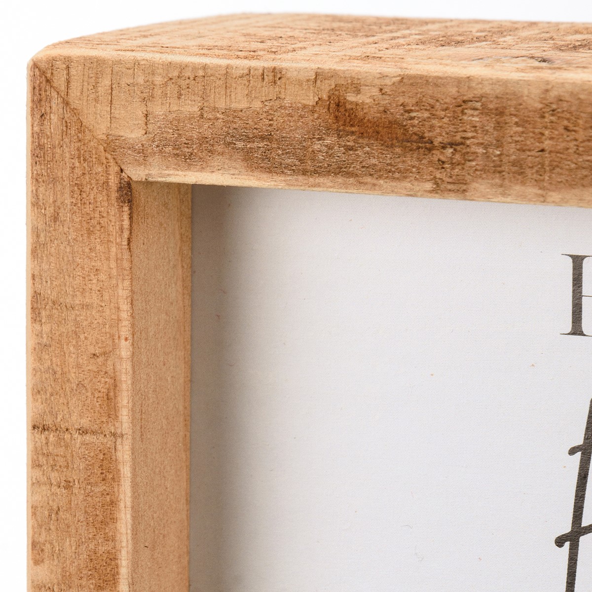 Fiddle Leaf Fig Study Inset Box Sign - Wood, Paper