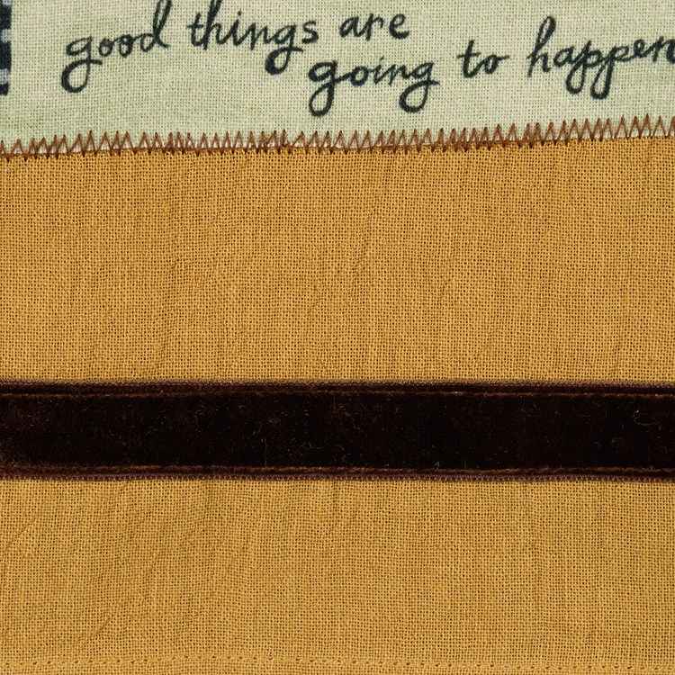 Good Things Are Going To Happen Kitchen Towel - Cotton, Velvet