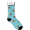 Socks - Bees - One Size Fits Most - Cotton, Nylon, Spandex