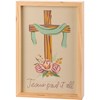 Jesus Paid It All Inset Box Sign - Wood