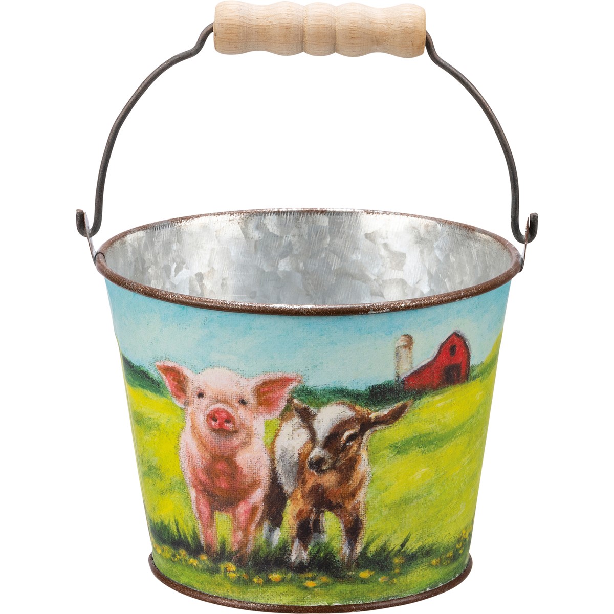 Farm Friends Bucket Set - Metal, Paper, Wood