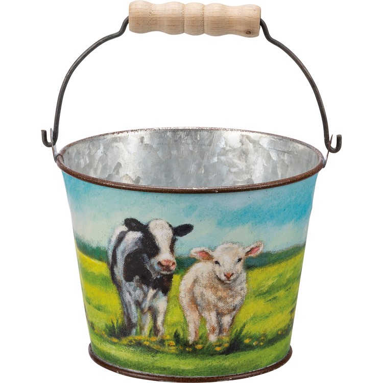 Farm Friends Bucket Set - Metal, Paper, Wood