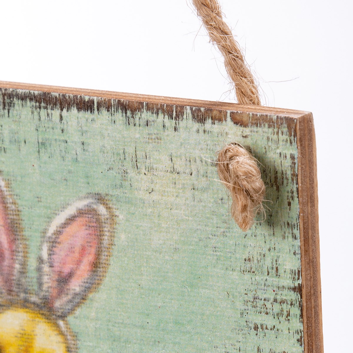 Bunny Ears Ornament Set - Wood, Paper, Jute