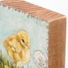 Block Sign - Chick - 3" x 3" x 1" - Wood