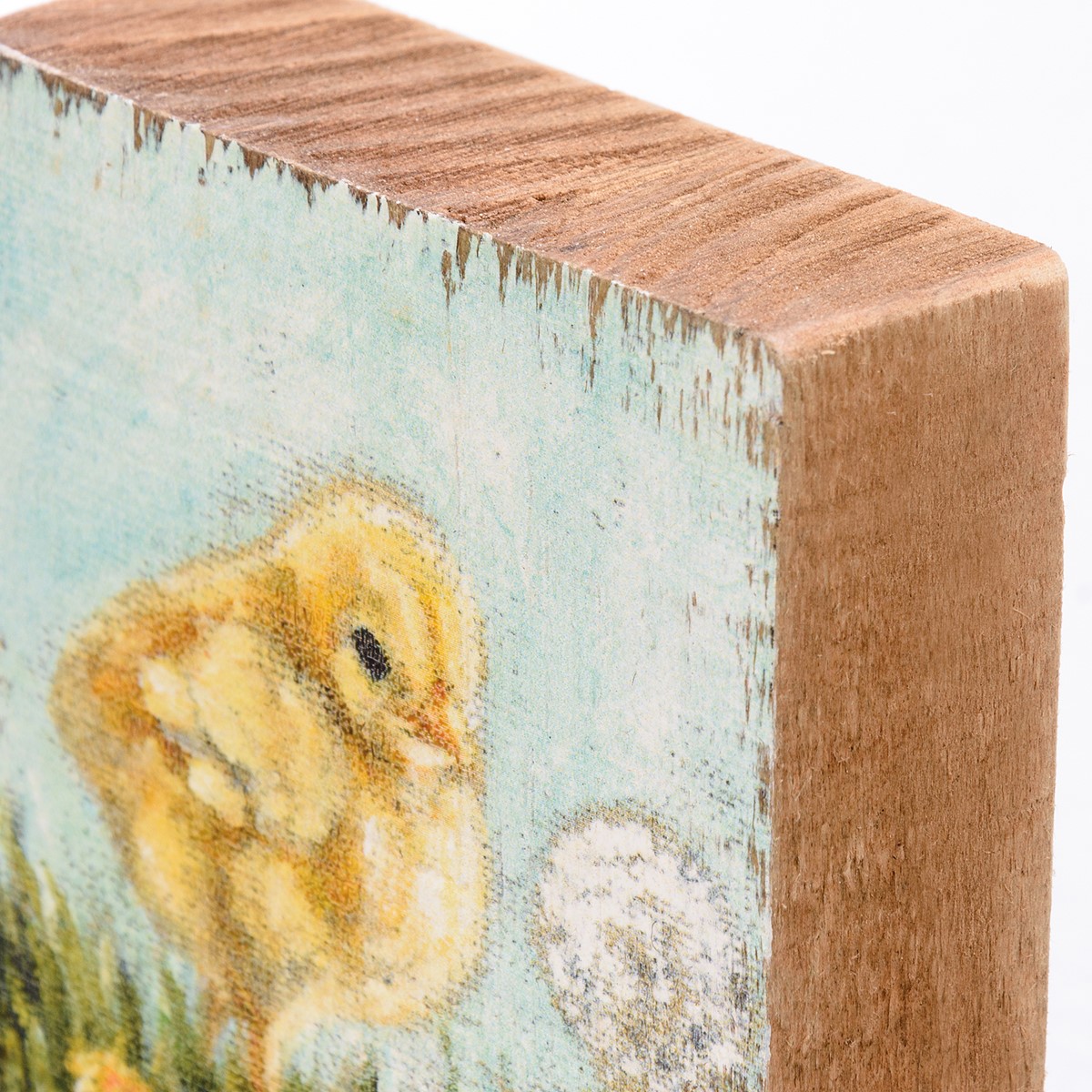 Block Sign - Chick - 3" x 3" x 1" - Wood