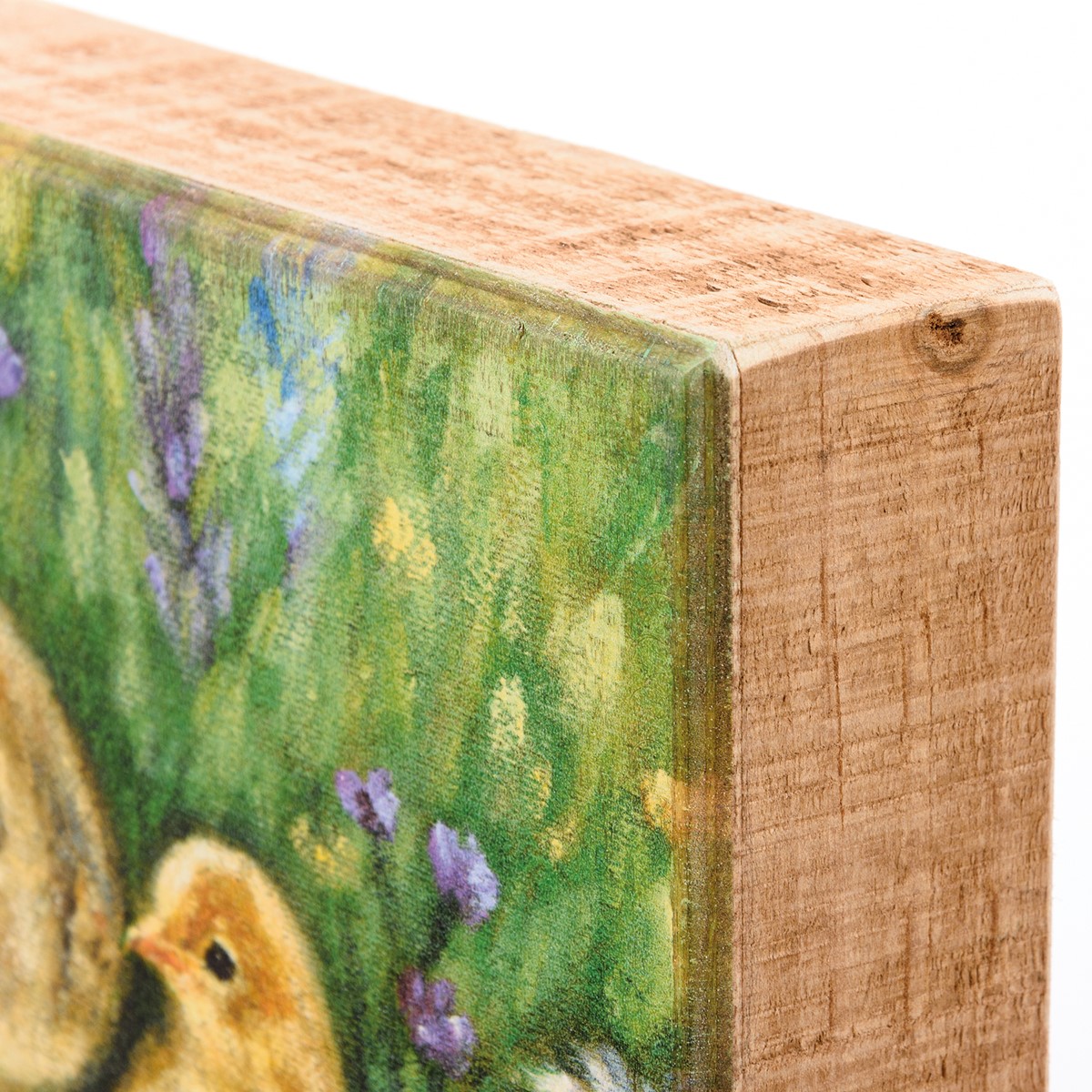 Bunny And Chick Box Sign - Wood