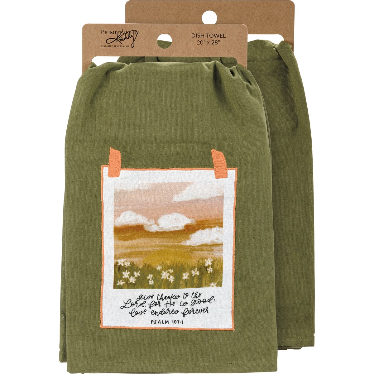 Give Thanks To The Lord Kitchen Towel - Cotton
