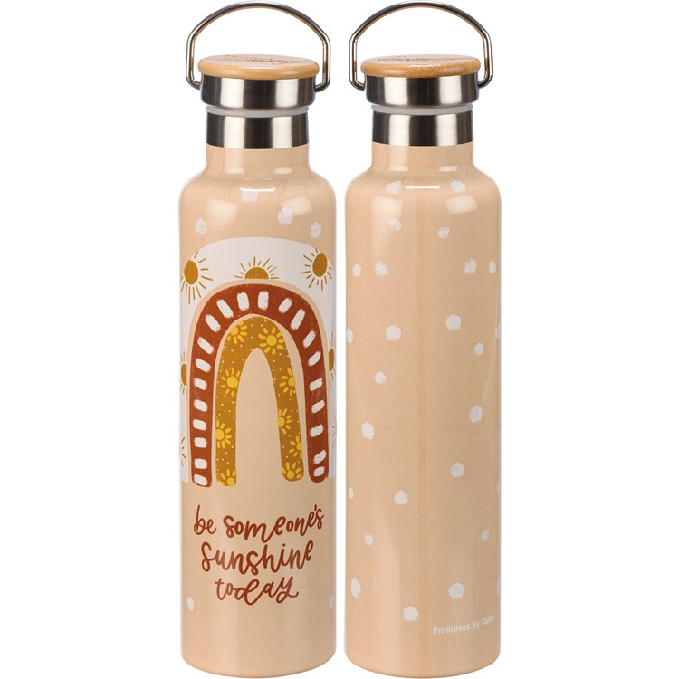 Be Someone's Sunshine Today Insulated Bottle - Stainless Steel, Bamboo