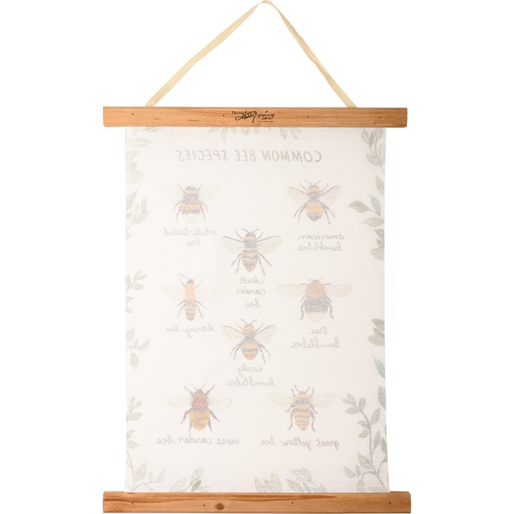 Common Bee Species Wall Decor - Canvas, Wood, Cotton