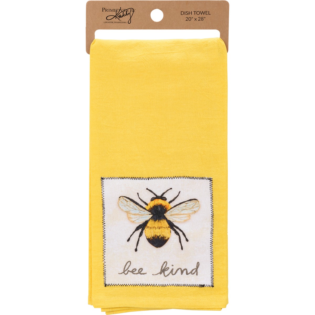 Bee Kind Yellow Kitchen Towel - Cotton