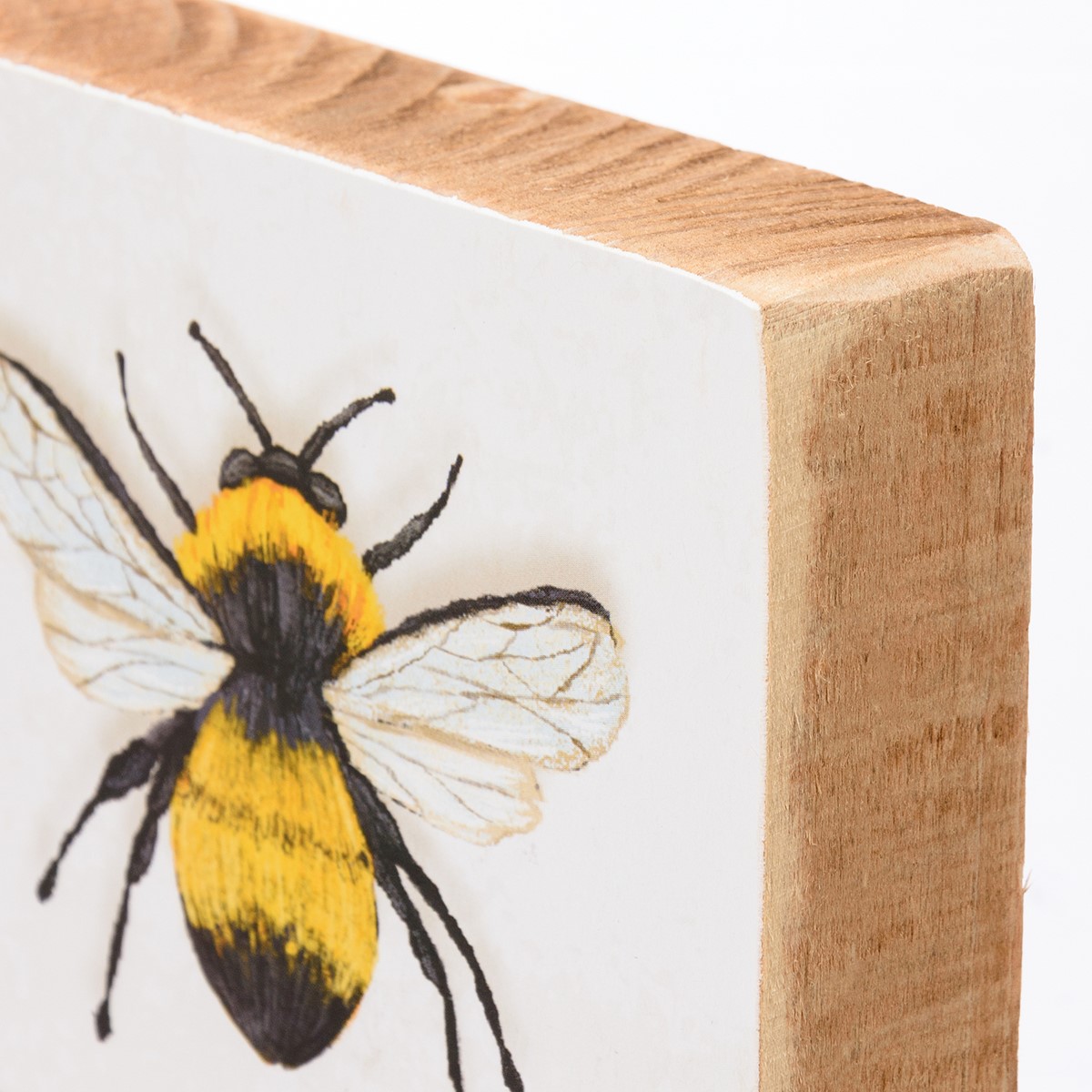 Bee Kind Block Sign - Wood, Paper