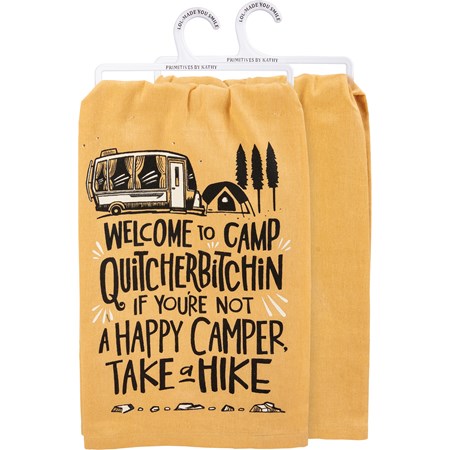 Drink When Camping Yes I Do Kitchen Towel