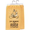 Day Drinking On The River Kitchen Towel - Cotton