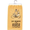 Day Drinking On The River Kitchen Towel - Cotton