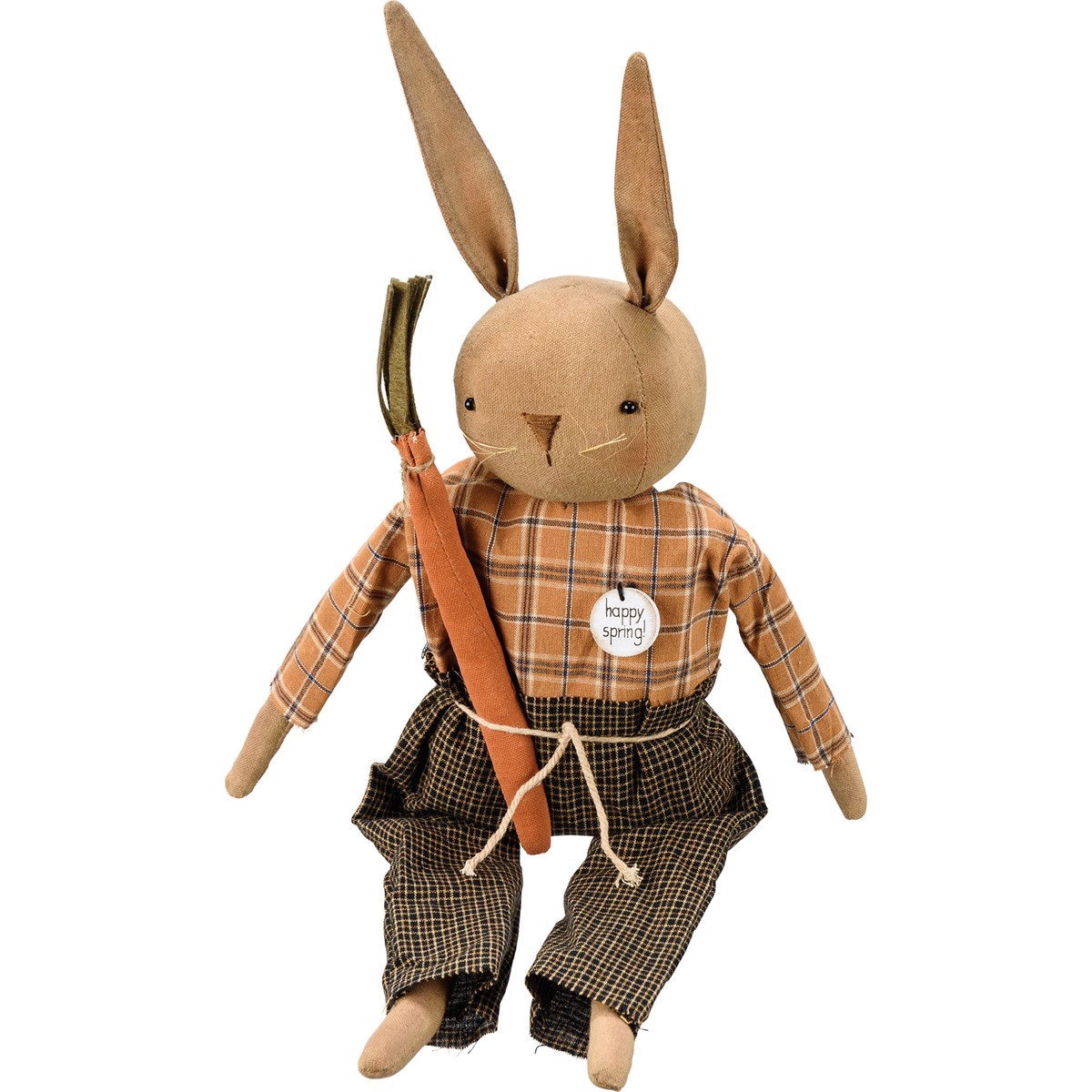 Jack Rabbit Happy Spring Doll - Cotton, Wood, Plastic