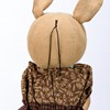 Doll - Rabbit With Egg - 4" x 13" x 5" - Cotton, Wood, Wire, Plastic