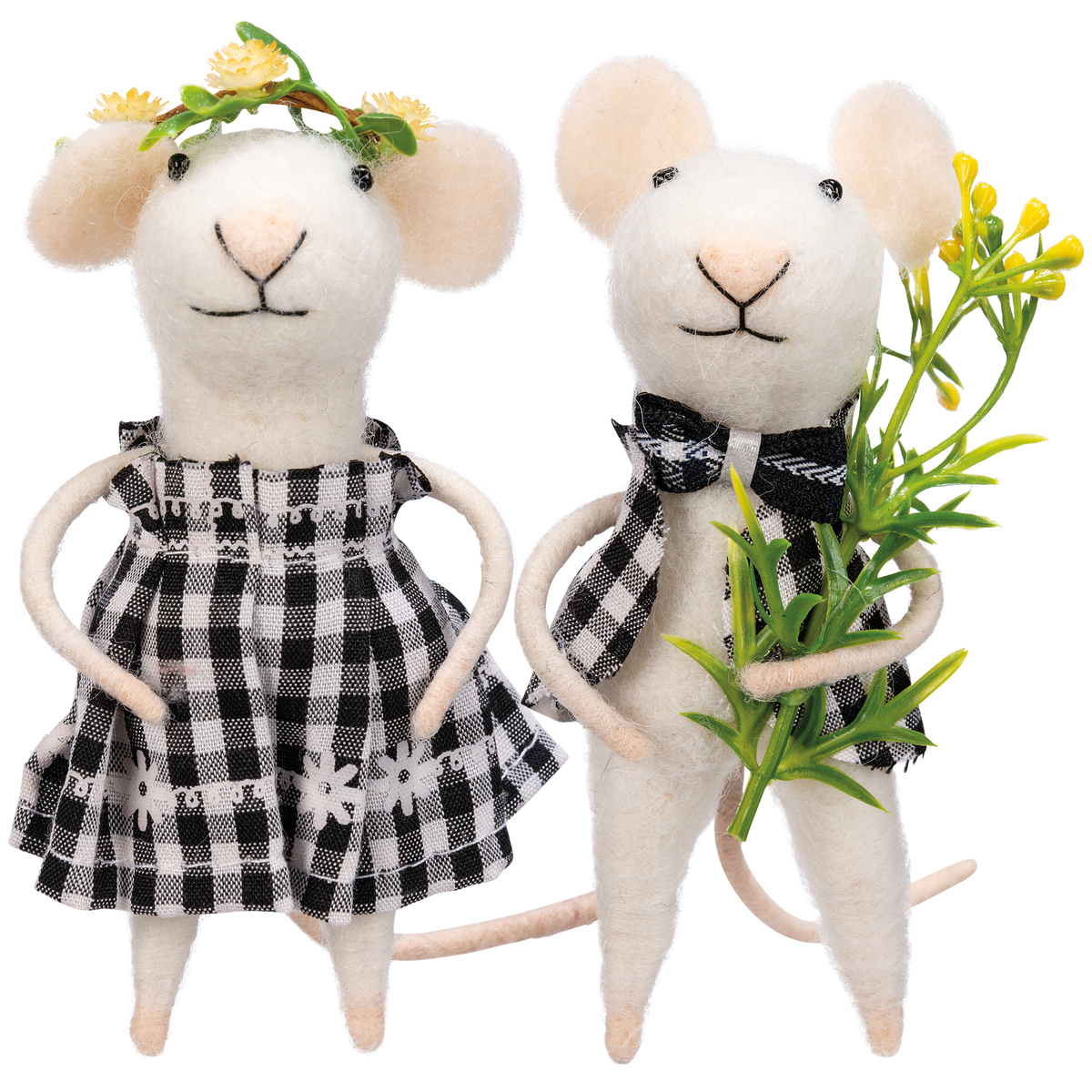 Primitives By Kathy Ebenezer Mouse Critter - Felt Christmas Decoration With Candle, Knit Hat