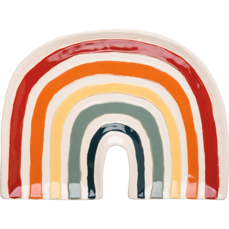 Vanity Tray - Rainbow - 9.50" x 6.75" x 0.75" - Ceramic