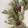 Large Mixed Evergreen Wreath - Plastic, Wire, Pinecones, Glitter
