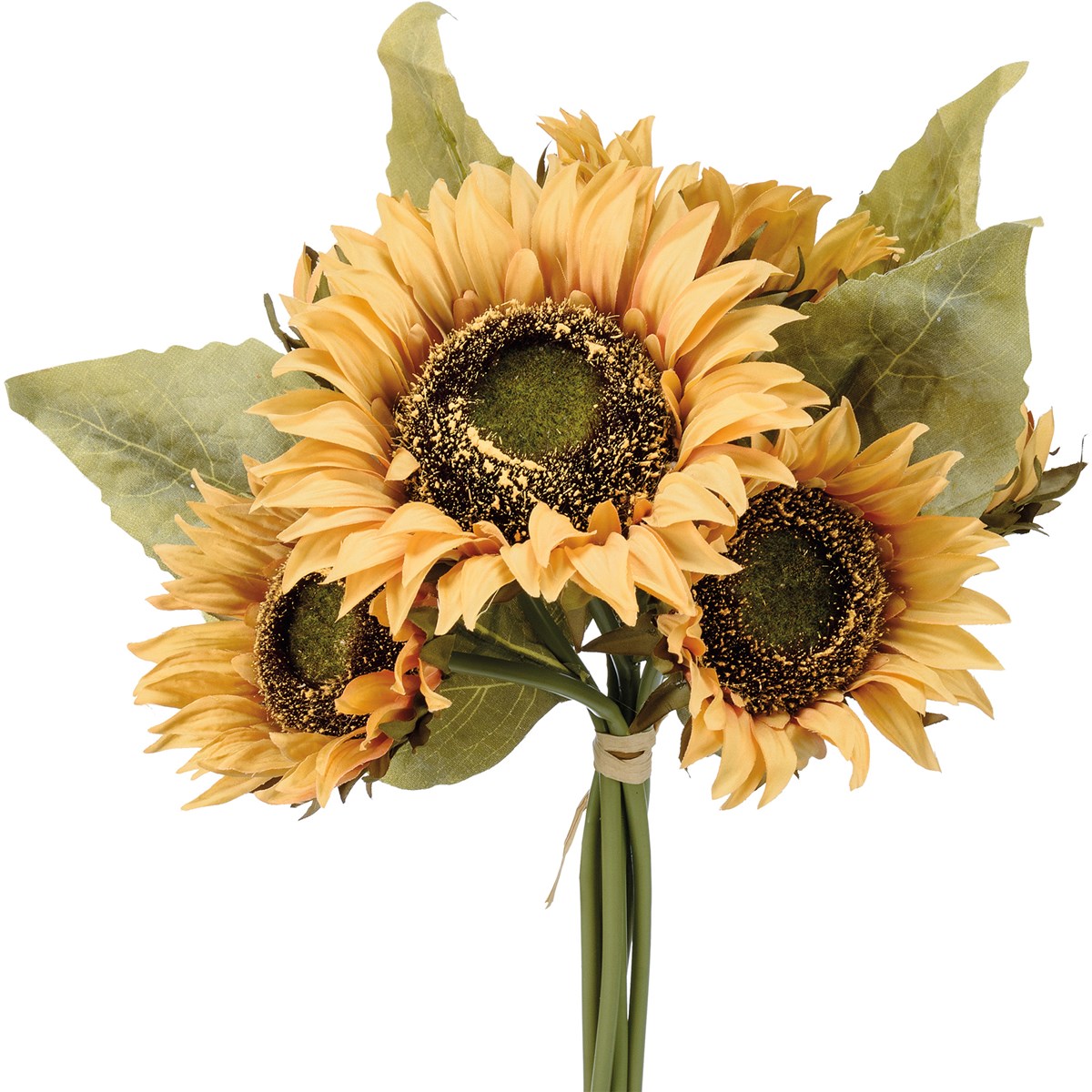 Bouquet - Lg Sunflowers - 13" Tall - Plastic, Wire, Fabric