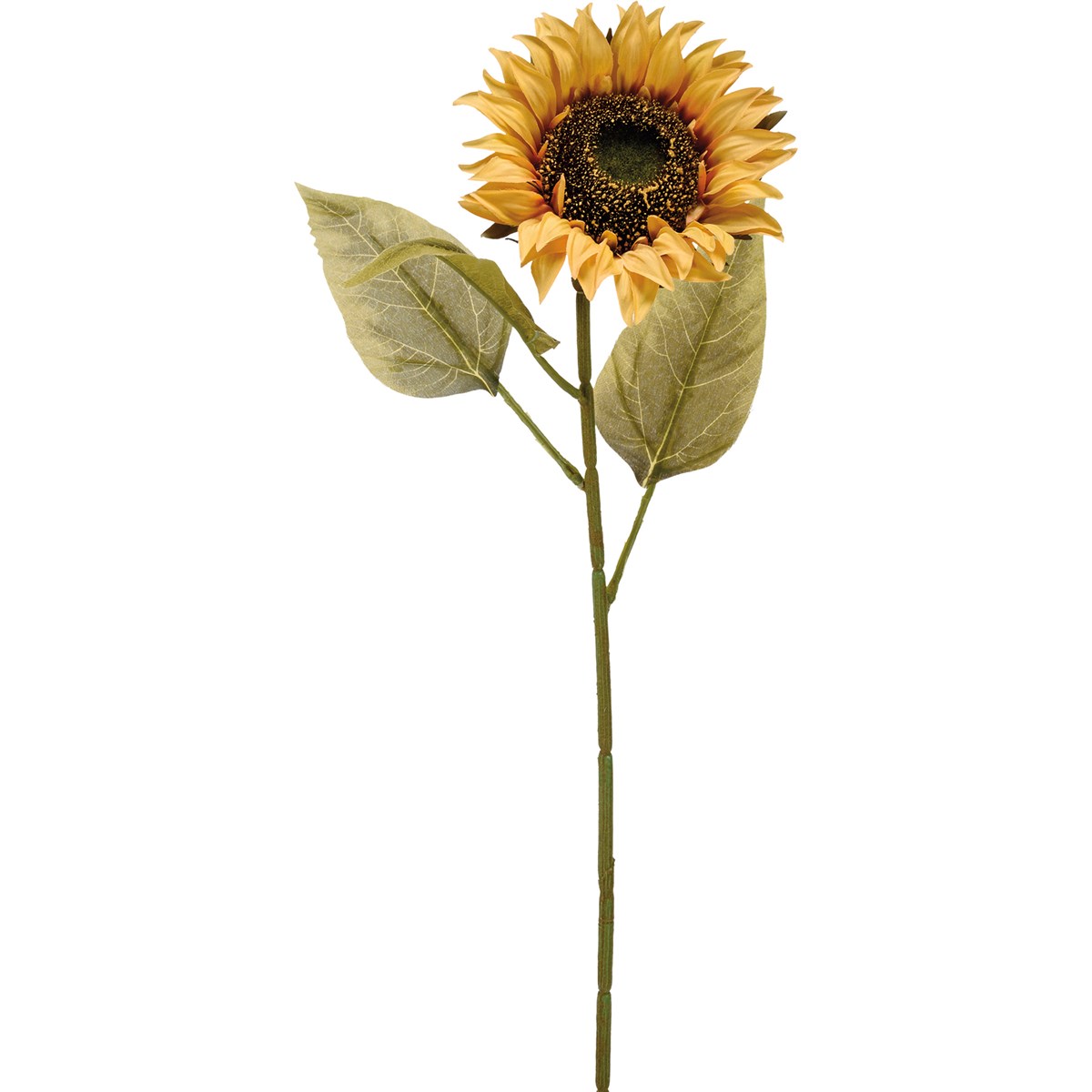 Pick - Sunflower Stem - 28" Tall - Plastic, Wire, Fabric