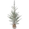 Snowy Pine Large Tree - Plastic, Wire, Burlap, Cement, Flocking