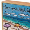 Live Your Best Life Beach Block Sign - Wood