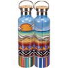 Sunset Insulated Bottle - Stainless Steel, Bamboo