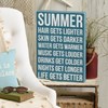 Summer Life Gets Better Box Sign - Wood