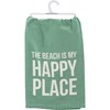The Beach Is My Happy Place Kitchen Towel - Cotton
