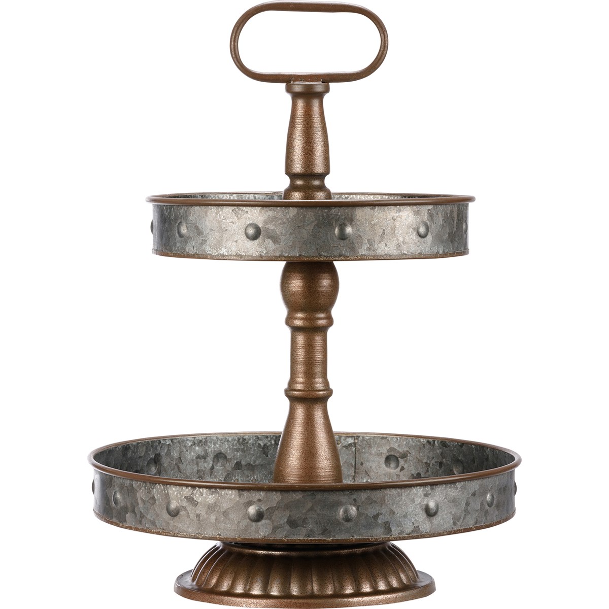 Two Tiered Round Tray - Metal